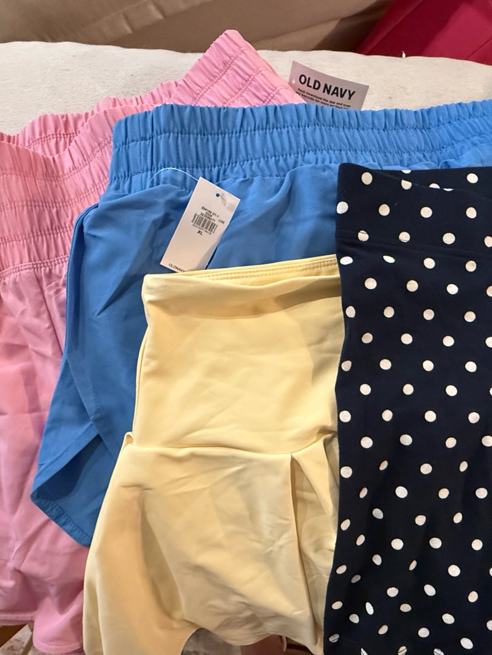 Old Navy Girls' Athletic Skorts - Navy Polka Dot, Pink, Blue, Yellow